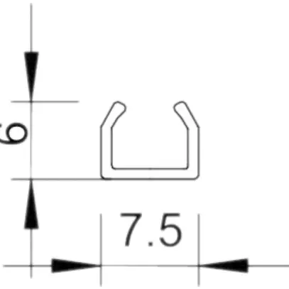 Profilé pour câble Bettermann WDK-M 7×7.5×2000mm blanc pur 