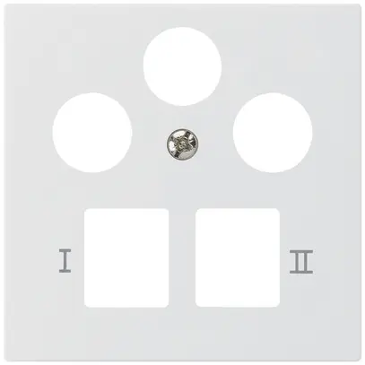 Plaque frontale kallysto pour R&M HWS blanc 3 trous SAT multimédia 