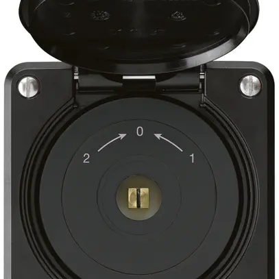 Contatto rotativo chiave quadrata INC robusto IP55 nero con coperchio inver. 