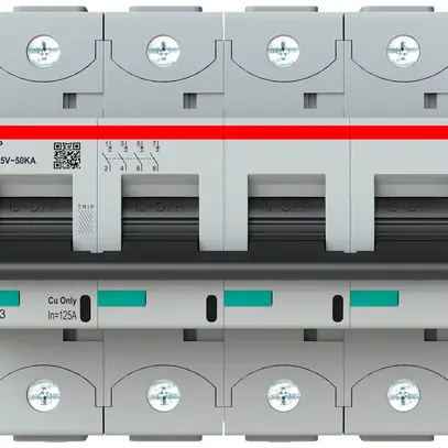 Disgiuntore ABB S804P-D125 4P 400V D-125A 50kA 6.5UM 