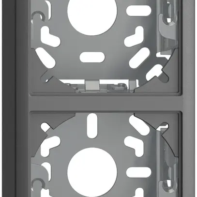 Capot avec plaque de base 2×39mm p.combinaison FX vertical/horizontal gris foncé 