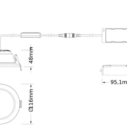 Downlight LED LEDVANCE COMFORT OP 13W 1430lm 930/940 IP20/44 95° Ø116 bianco 