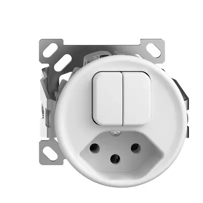 Combinaison AP 2×A-R/1P+T13 STANDARDdue blanc, sans capot 