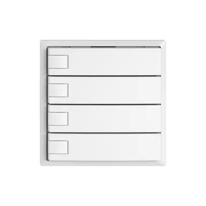 Pulsante universale EDIZIO.liv UNI SNAPFIX® 12…48V s.LED 4× com.1T bi 