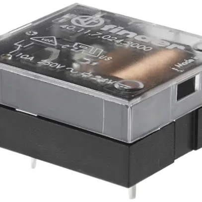 Relais commutation Finder 40, 1F 10A/12VDC sensitif AgCdO 300Ω 3.5mm RT I 