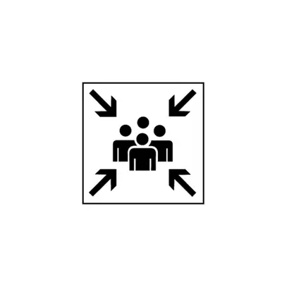 Folie pos.Symbol 'Treffpunkt' EDIZIOdue schwarz 42×42 für Lampe LED 