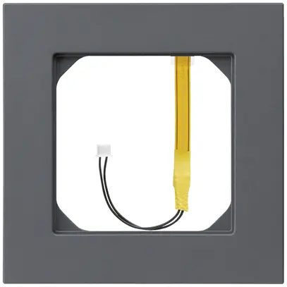 Cadre de recouvrement kallysto.pro 1×1 anthracite pour éclairage en coin bleu 