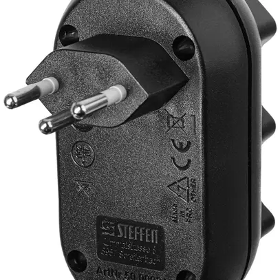 Mehrfachstecker Steffen STRONG 3×T13 10A 230V IP20 schwarz 