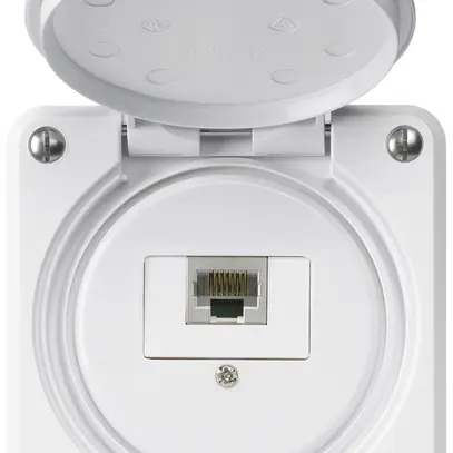 Scatola di raccordo INC robusto IP55 bianco 1×RJ45/s per combinazione 