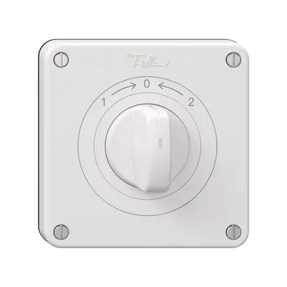 Contact pivotant NEVO N.CO avec manette, KS, 1->0<-2, blanc 