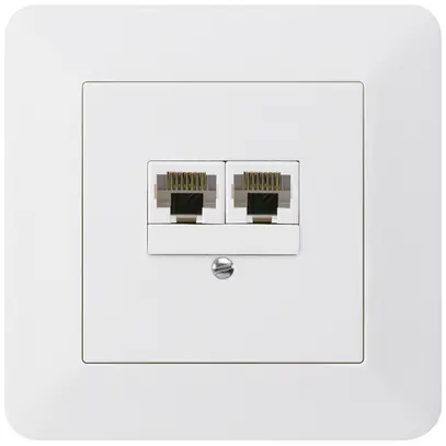 Boîte ENC kallysto.trend 2×RJ45u séparé blanc 