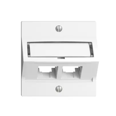 Kit di montaggio S-One EDIZIOdue F per 2×RJ45 obliquo, bianco 