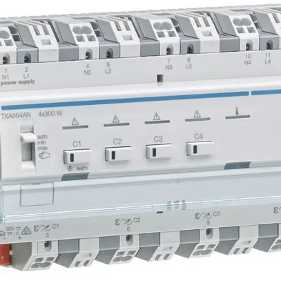 Actionneur-variateur AMD Hager TXA664AN KNX easy 4×300W 8UM 