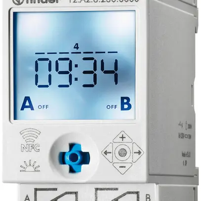 Interrupteur horaire astro/hebdo AMD Finder 12.A2, 2C 16A 12…24VUC NFC 2UM 