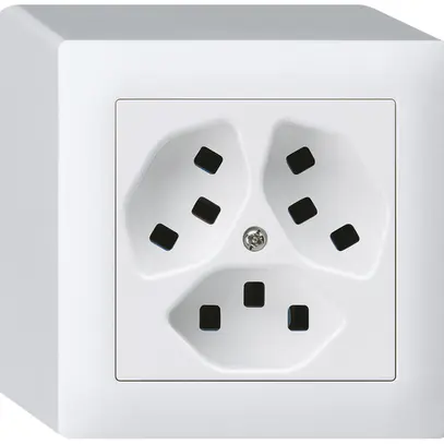 AP-Steckdose Hager kallysto 3×T23 Q ultraweiss 