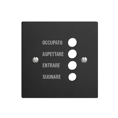 Placca frontale EDIZIOdue nero italiano 