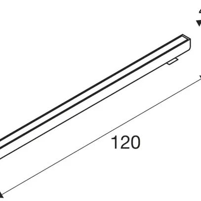 Lampada lineare LED SLV GALEN 120 34W 3100lm 3000/4000K 120° IP65 antracite 