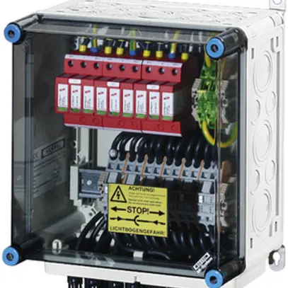 Scatola PV ENYSUN Mi PV 1263 con spina MC4 3×scaricatore di tensione DC tipo 2 