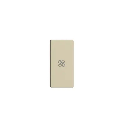 Pulsante 1/2 INC horiz. Edue Wiser simbolo ventilatore vanille 