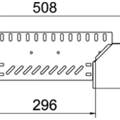 Sortie en T BET RAA 60×300mm acier fin A2 brut 