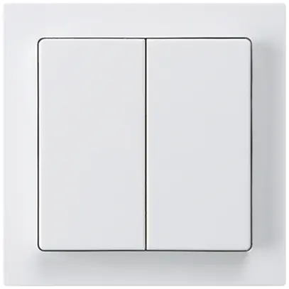 Kit frontal kallysto 60×60 blanc pour interrupteur avec bouton double 