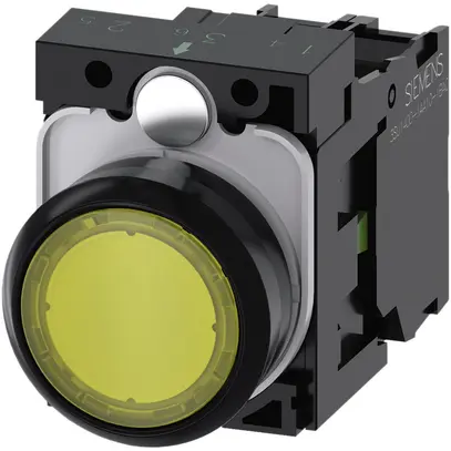 Leuchtdrucktaster Siemens SIRIUS ACT m.Halter+LED 1S gelb Kunststoff 