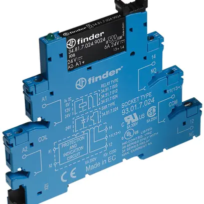 Relais couplage AMD Finder 38, 1 2A/230VAC SSR bornes à vis 