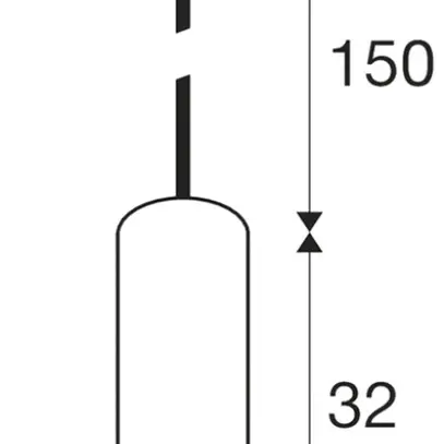 Luminaire suspendu SLV ENOLA E27 1×50W VAR Ø100×320mm noir 