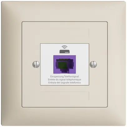 Presa ritorno INC EDIZIOdue FMI 1×RJ45 p.Swisscom VoIP, 8 poli, UTP, crema 