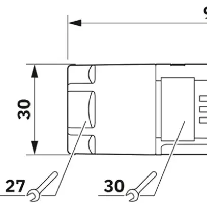Wanddurchführung PX IPD WD Feldstecker 5P 16A 450V M25 lgu IP66 1m 