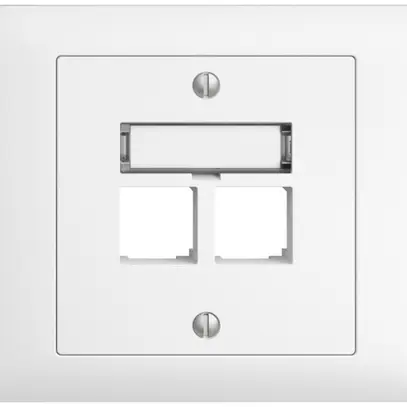 Kit di montaggio INS S-One EDIZIOdue BKE per 2×RJ45 diritto, bianco 