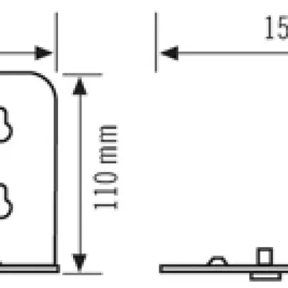 Supporto murale ESYLUX WALL MOUNTING PLATE per lampada di emergenza SLP-2 