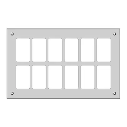 Plaque de montage FH FLF 2×6 noir 