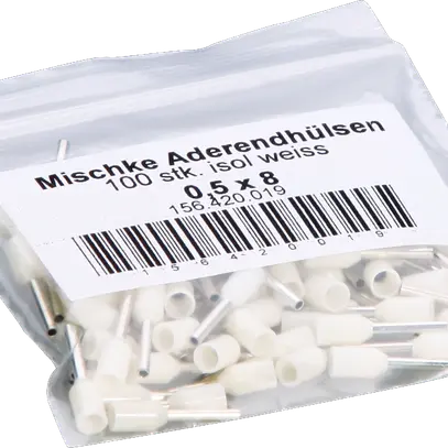 Embout de câble Ferratec DIN is.0.5mm²/8mm blanc 