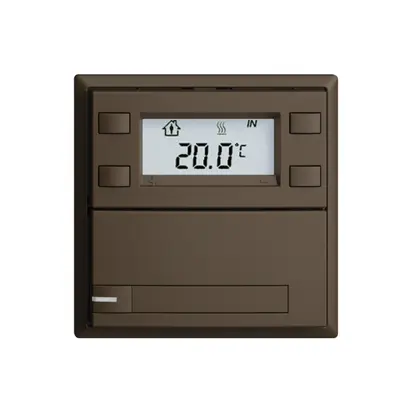 Pulsante RTH INC KNX 1×EDIZIOdue F coffee, con carta+LED RGB 