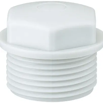 Passe-câble 6 pans M32 gris clair 
