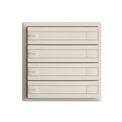 Poussoir ENC KNX 4× EDIZIOdue crema RGB avec LED avec insert papier 