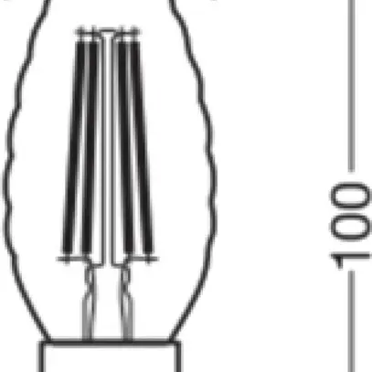 Lampada LED LEDVANCE CLASSIC BW E14 3.4W 470lm 827 chiaro Ø35×100mm 