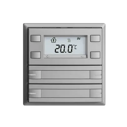 Poussoir RTH ENC KNX 4× EDIZIOdue F silver, avec pap.+LED RGB 