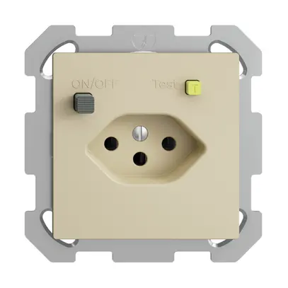 Prise ENC EDIZIOdue T13 FI 30mA FM, vanille 