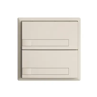 Poussoir ENC KNX 2× EDIZIOdue crema RGB sans LED avec insert papier 
