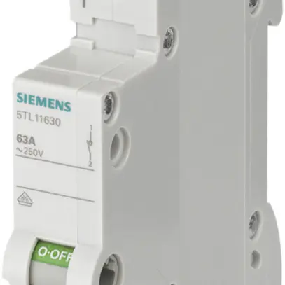 Interruttore AMD Siemens SENTRON 5TL1, 32A/250V 1L 1Ch, 1UM 