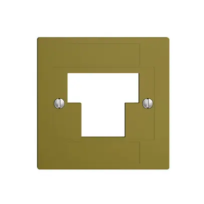 Placca frontale 1×TT,2×RJ45 olive ITplus ITM EDIZIOdue 