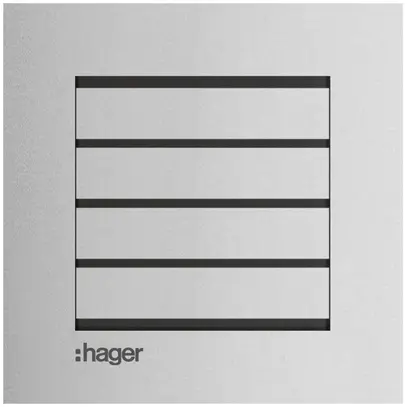 Modulo audio Hager elcom.modesta 2-fili per citofono, acciaio pregiato 