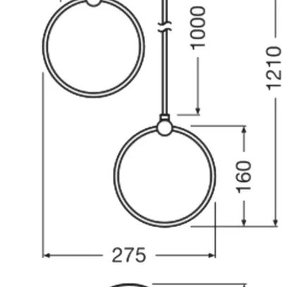 LED-Pendelleuchte LEDVANCE Decor Circle 14W 930lm 865 Ø160m×275mm schwarz 