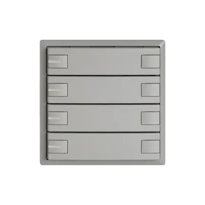 Pulsante KNX RGB EDIZIO.liv SNAPFIX® sensore temp.RGB-LED 4× com.2T grc 