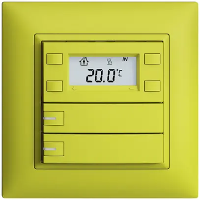 Pulsante RTH INC KNX 2×EDIZIOdue FMI lemon, con LED RGB 