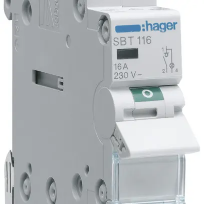 REG-Ausschalter Hager SBT 16A 230V 1 Schliesser 0 Öffner 1 Wechsler 