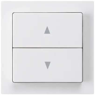 Poussoir pour stores kallysto blanc avec 2 touches bornes enfichables 