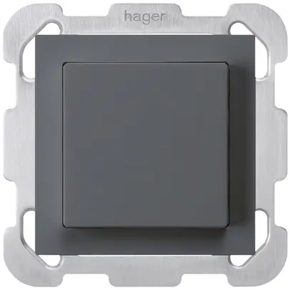 Interrupteur ENC kallysto 6/1L anthracite avec plaque de fixation 